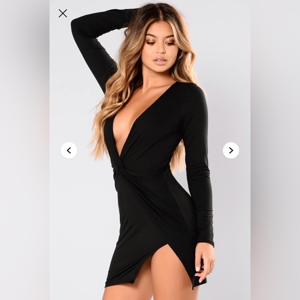 Fashion Nova Sugar Frenzy Dress Black Medium NWT
